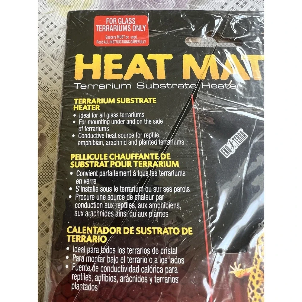 Exo Terra Heat Mat Terrarium Substrate Heater 4Watts 1.5 Gallon 4
